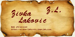 Živka Laković vizit kartica